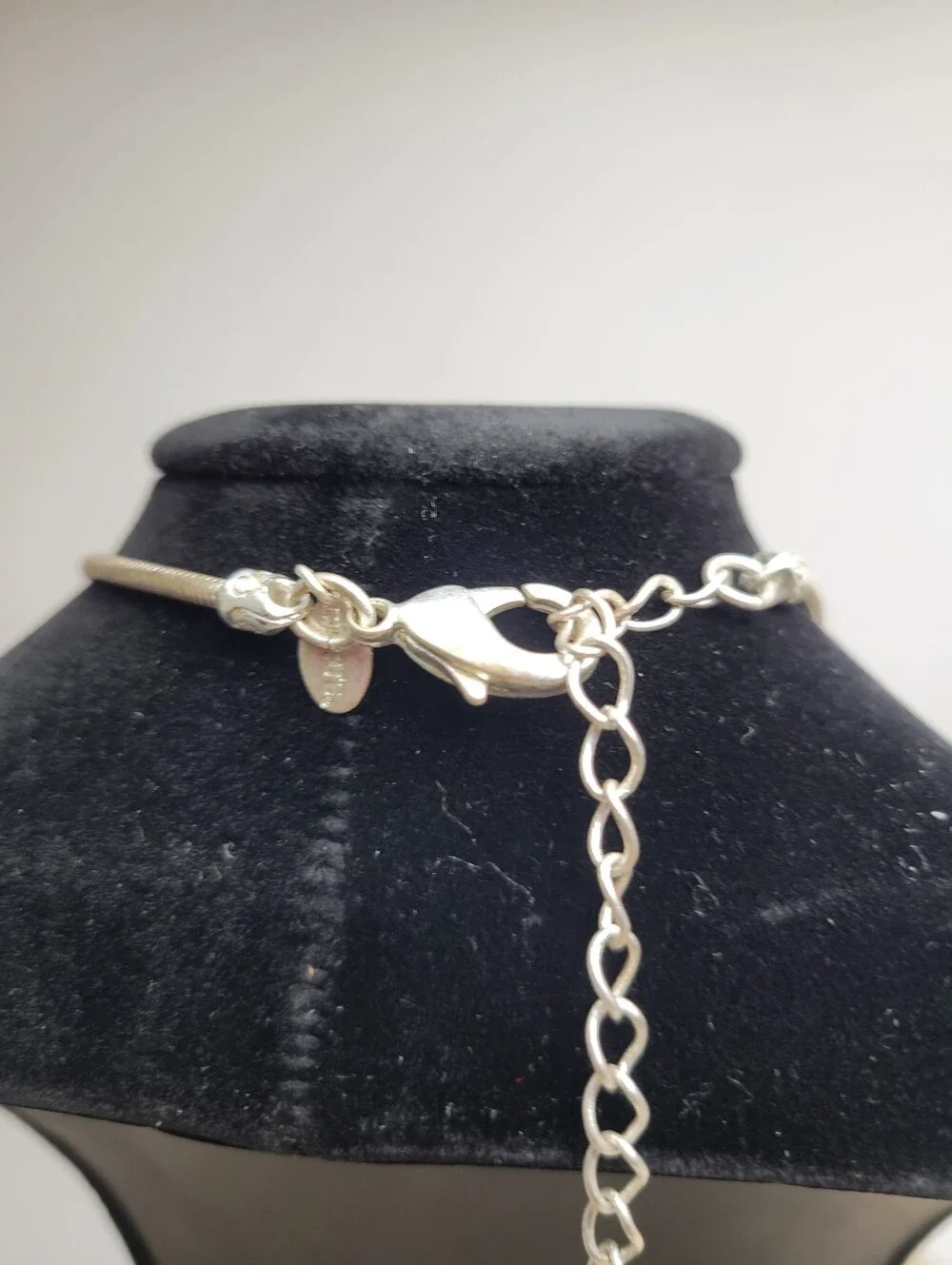 Chico's Signed Mother of Pearl Pendant Necklace
